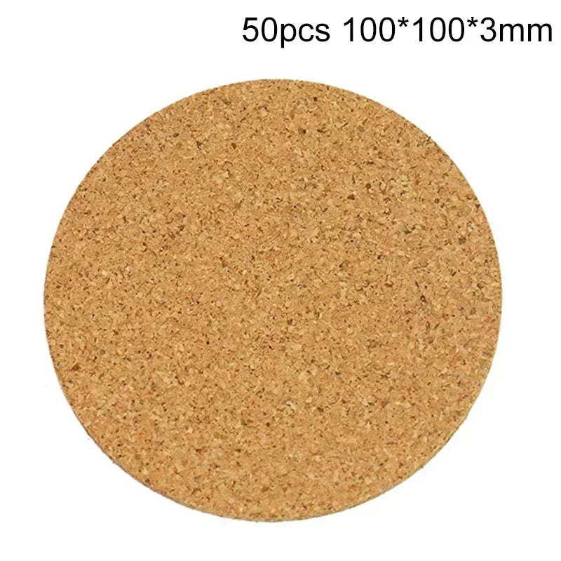tapis sous verres marron clair naturels minimaliste respectueux environnement 100mm 90mm rond decoration table