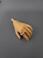 Bague miniature poupée 1/6 pierres précieuses boîte rangement décorative rouge