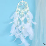 attrape rêves boho plumes tassel chain couleur bleue rose verte