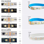 ruban led 60 led bleu noir adhésif moderne ip30 ip65 ip67 12v 24v