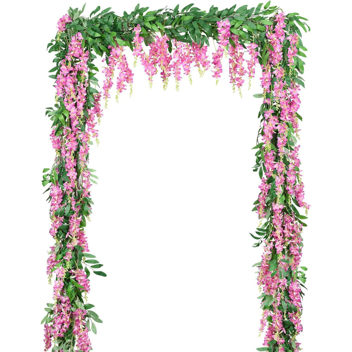 guirlande florale artificielle wisteria blanc vert mariage extérieur décoration romantique champêtreextérieur