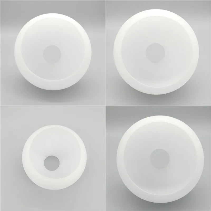 abat jour boule verre blanc moderne opaque 10cm 12.5cm 14.5cm 15cm 16cm 18cm 20cm