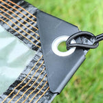 bâche transparente tarpaulin réseau noir orange moderne métalliques résistante l'eau 2x2m 2x3m 2x4m