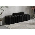 banc modulable velours orange noir blanc moderne salon confortable fixations invisibles coussins mobiles