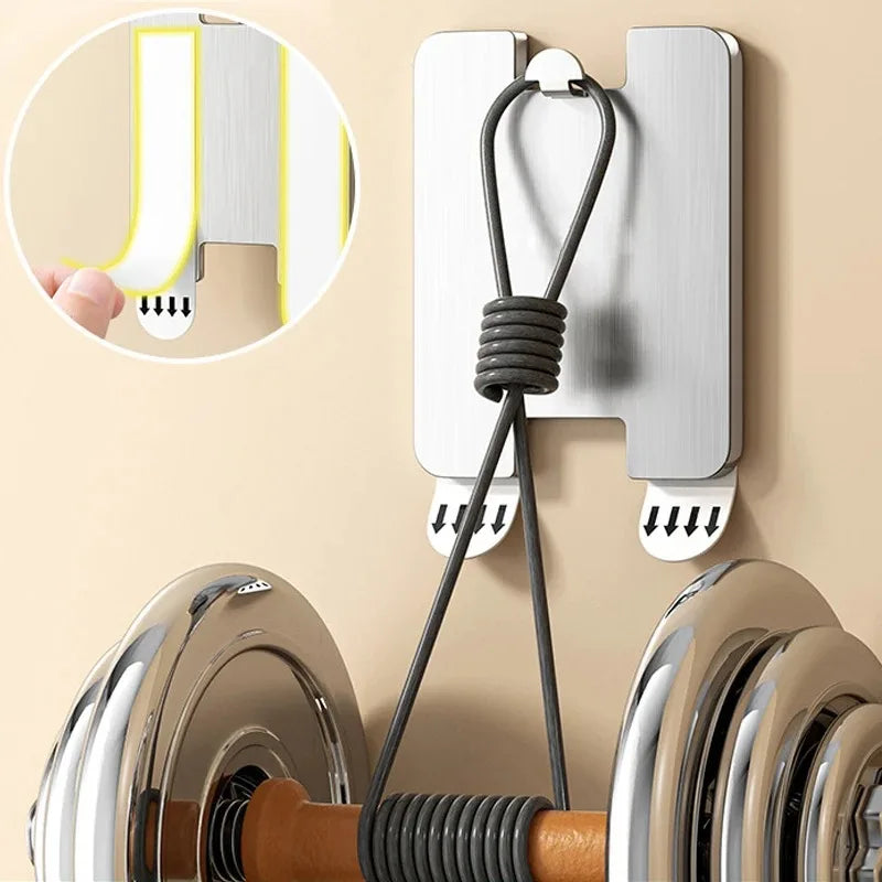 crochet adhésif fort clips fixation mural blanc doré gris métallisé texture brossée moderne minimalisteUsageIdéo