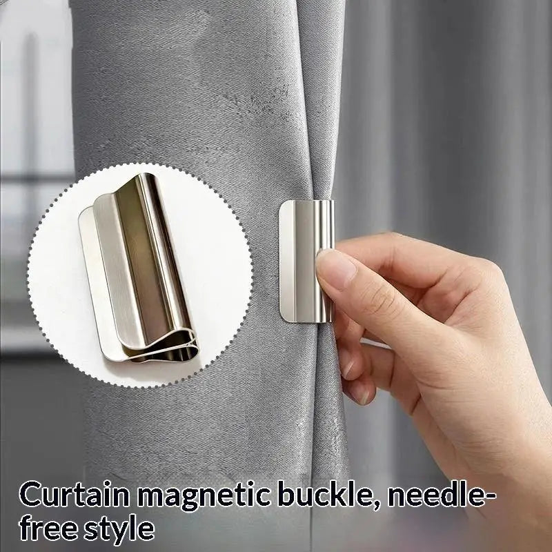 boucles magnétiques rideaux argentées modernes adhésives empêchent fuite lumière chambre polyester