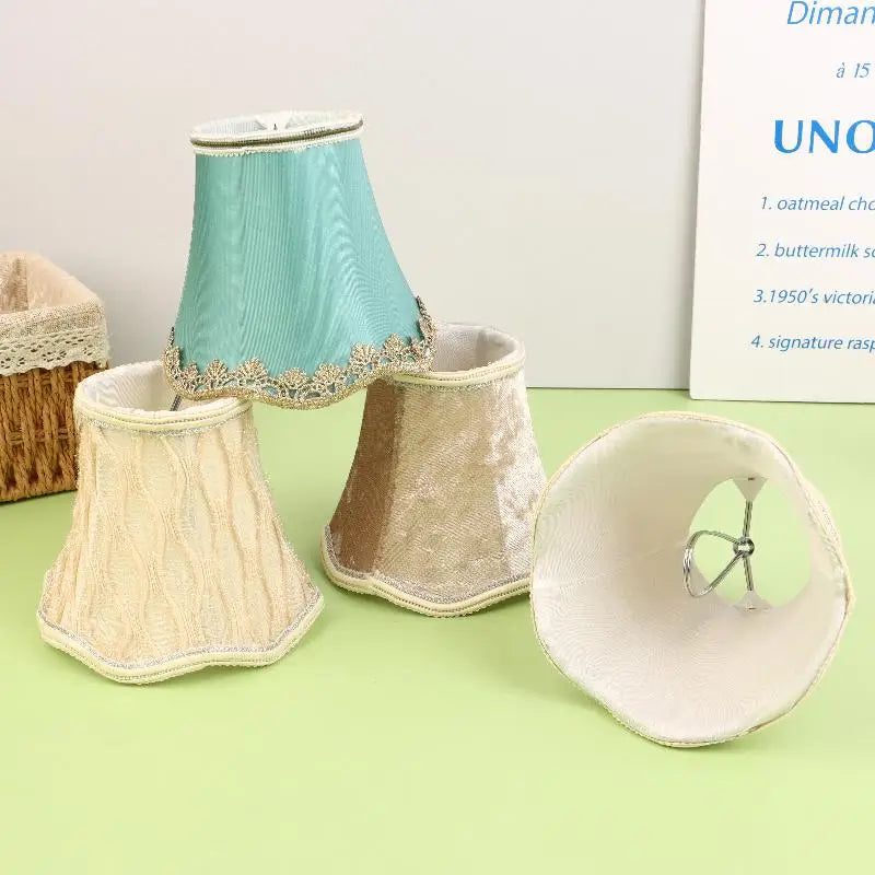 abat jour tissu floral beige marron bleu classique décoration maison DIY