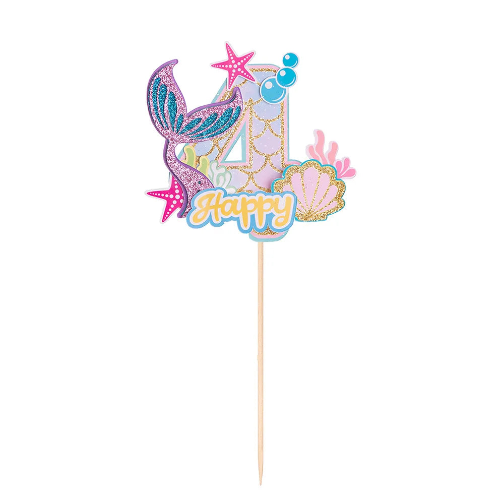 décoration gâteau poisson licorne étoile mer algues bulles coquillages thème sous marin fête anniversaire