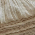 rideau tissu voile blanc cassé bohème semi transparent texture froissée fenêtre
