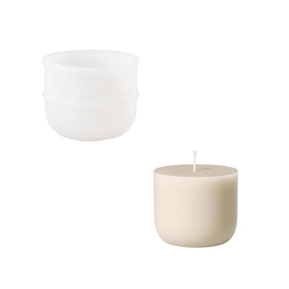 moulage silicium bougie rechargeable blanc jaune rose moderne minimaliste non adhésif durable