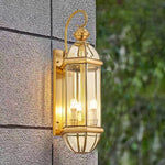 lampe murale extérieure or transparent classique éclairage moderne led jardin vintage hydrofuge