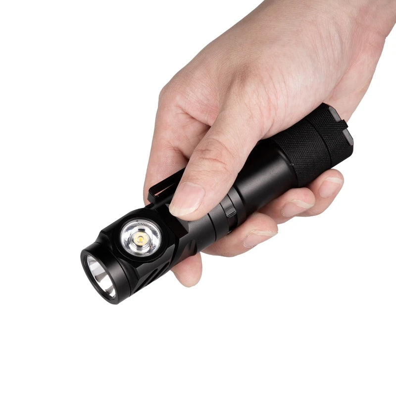 lampe torche rechargeable 2000 lumens led camping randonnée étanche noire