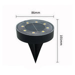 lumière solaire encastrée moderne noire ip68 led blanche facile jardin urgence