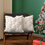 housses coussin brodées ours blancs texture douce décoration noël 45x45cm glissière fixations oreillettes