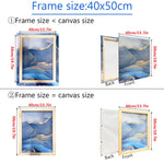 Cadre toile bois naturel classique plusieurs tailles facile