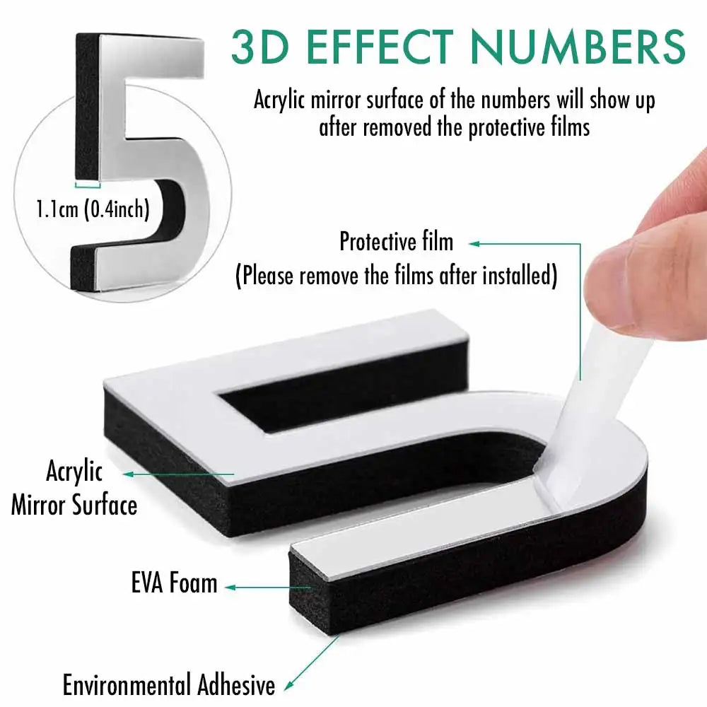 Horloge murale 3D auto-adhésive blanche dans une chambre à coucher