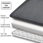 tapis bain ensemble trois pièces moderne duveteux antidérapant bleu gris beige