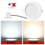 spots led 12w 20w 4000k 6500k blanc moderne encastrables clips câble alimentation
