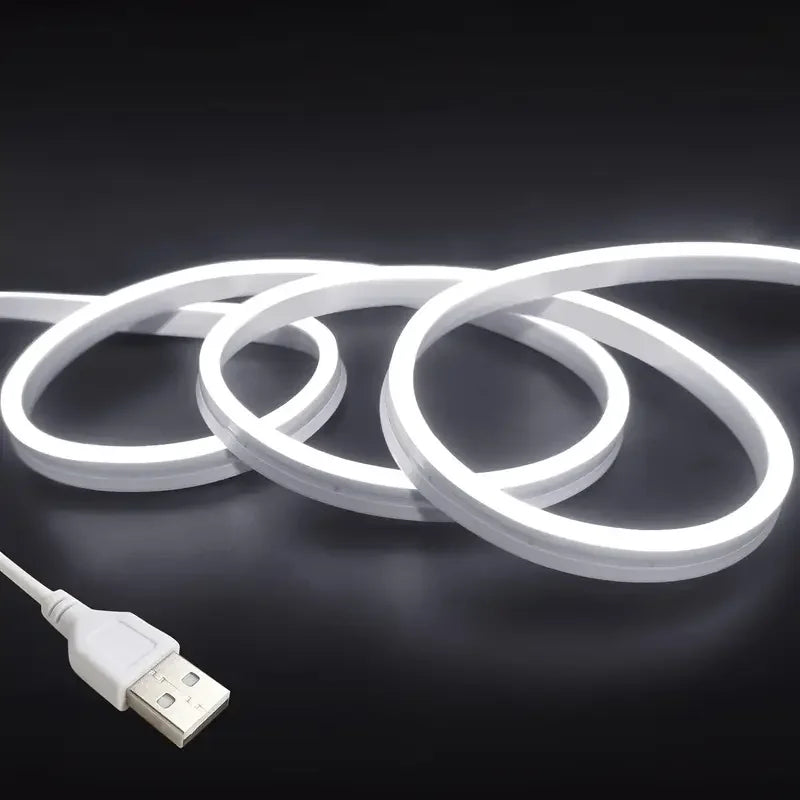 ruban led flexible blanc moderne interrupteur tactile usb adaptable 3000k 6000k minimaliste étanche décorationintérieur/extérieur
