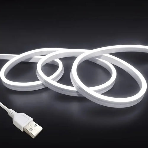 ruban led flexible blanc moderne interrupteur tactile usb adaptable 3000k 6000k minimaliste étanche décorationintérieur/extérieur