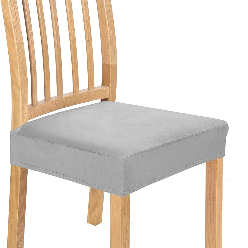 housses chaise velours moderne gris élasthanne polyester amovibles lavables anti poussière fauteuil mariage banquet