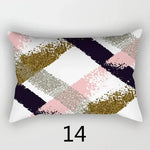 taie d'oreiller rectangulaire 30x50cm housse coussin décoration moderne motif abstrait coton polyester