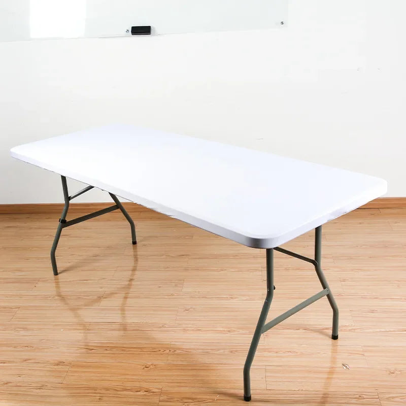 nappe table pliante noire vert clair polyestère solide moderne mariage fête 183x75cm