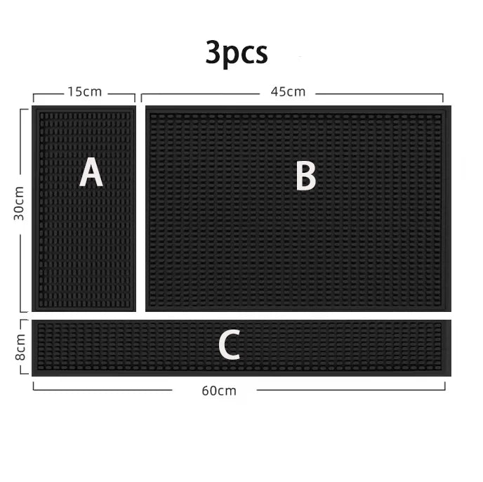 tapis bar silicone moderne vert points réguliers facile nettoyer respectueux environnement 15cm 30cm 45cm