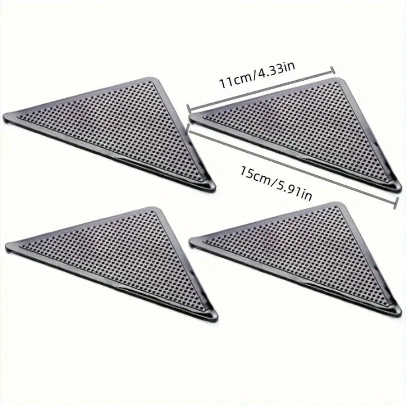 protections antiderapantes tapis triangles caoutchouc noires texturées adhésives utilitaires 11cm 15cm