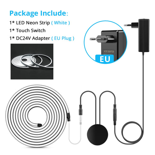 ruban led flexible spirale blanc blanc chaud adhésif moderne interrupteur capteur mouvement chambre salon