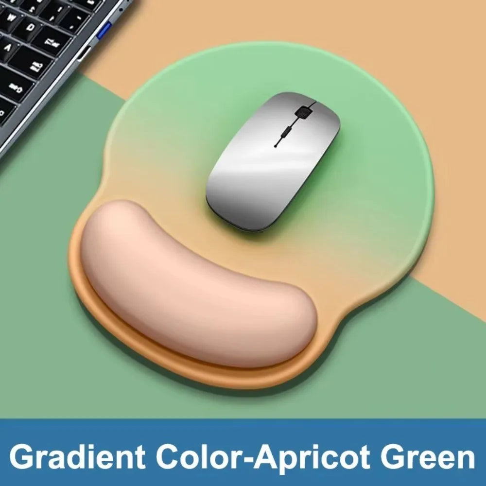 tapis souris ergonomique gradient vert menthe rose pâle gris anthracite doux confortable antidérapant repose