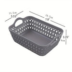 panier rangement réutilisable plastique gris moderne texture rétro poignées rangement