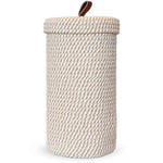 panier rangement corbeille linge noir blanc rayures diagonales moderne respectueux environnement poignée cuir
