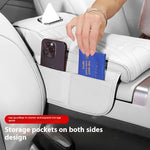 coussin soutien voiture cuir gris clair moderne adhésif trosse rangement porte tissu téléphone intégré