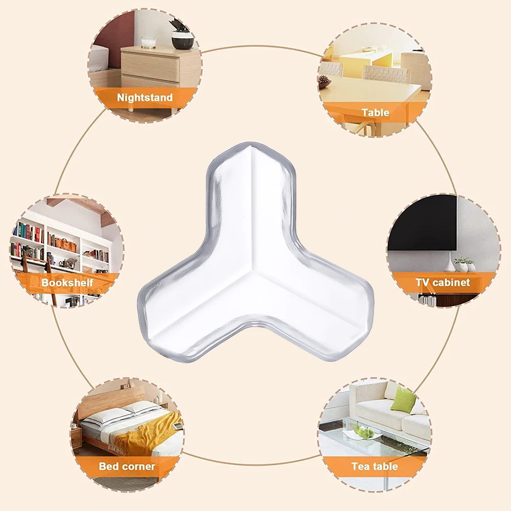 protections bord table transparentes silicone adhésives sécurité bébé moderne 12pcs