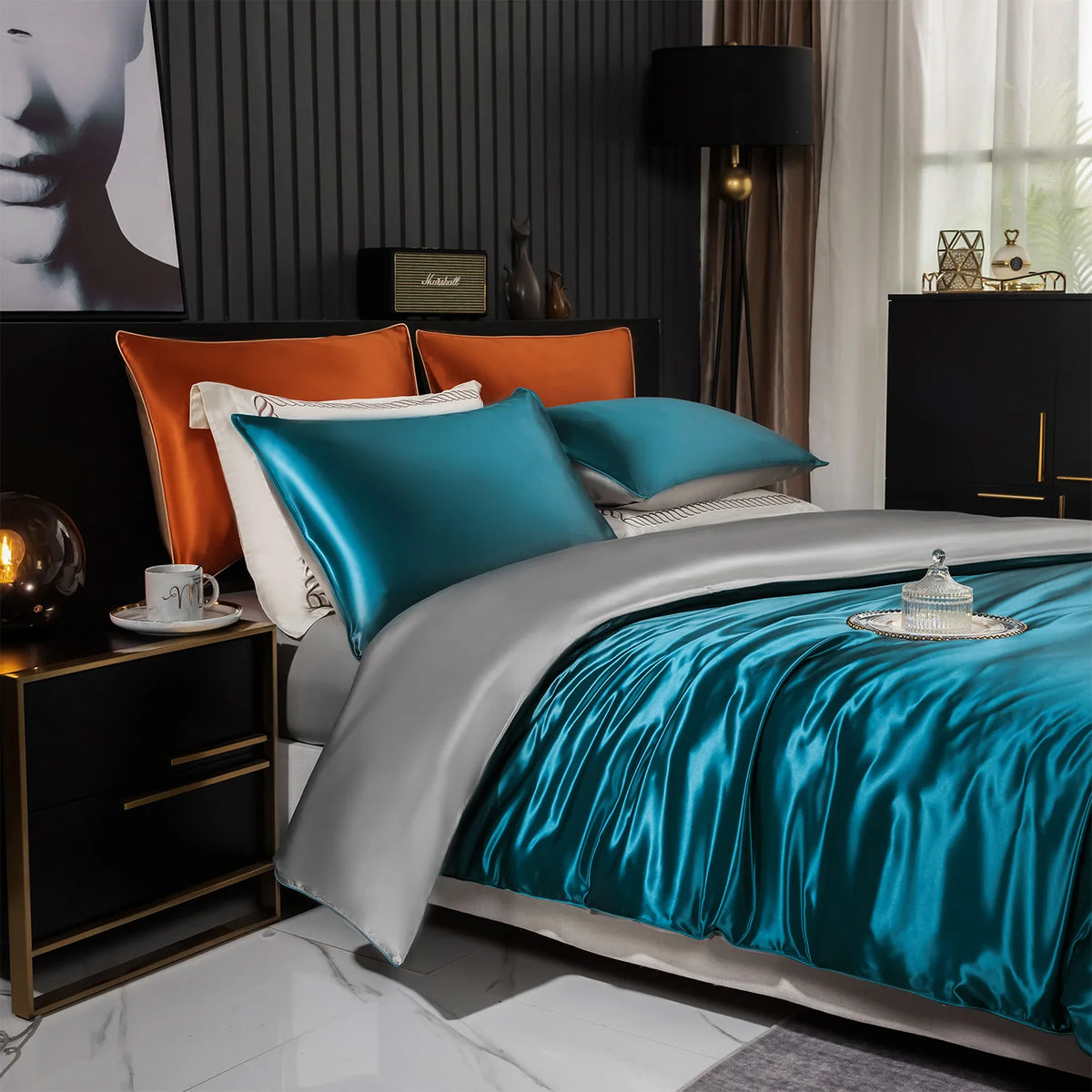 Housse de couette réversible A/B soie 22 momme