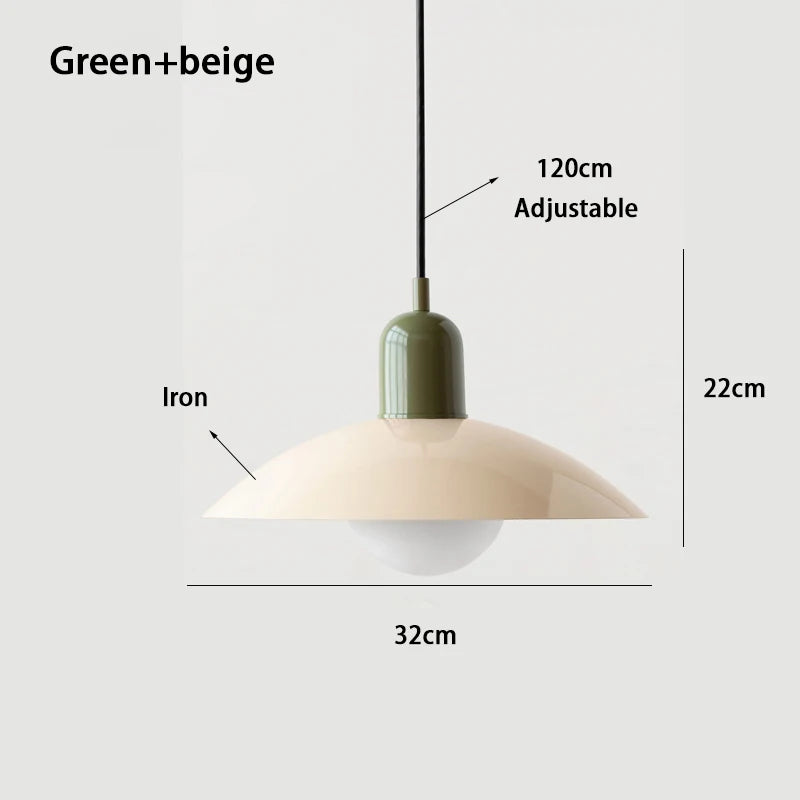 luminaire moderne suspension blanc vert rose rouge mat opaque câble noir chambre restaurantétude