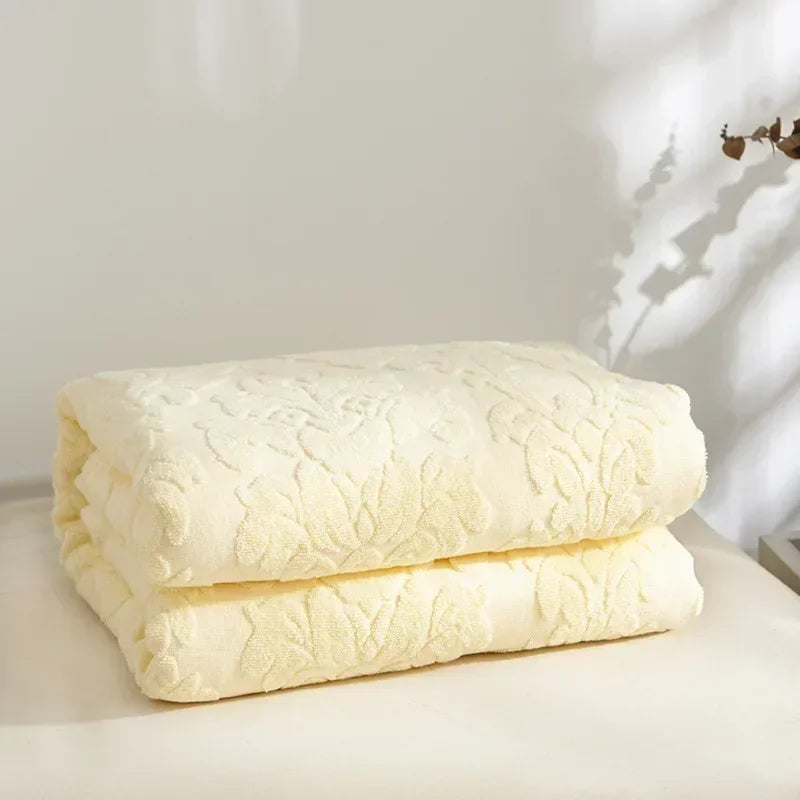 couverture coton floral gris vert clair hiver été portable hospitalière