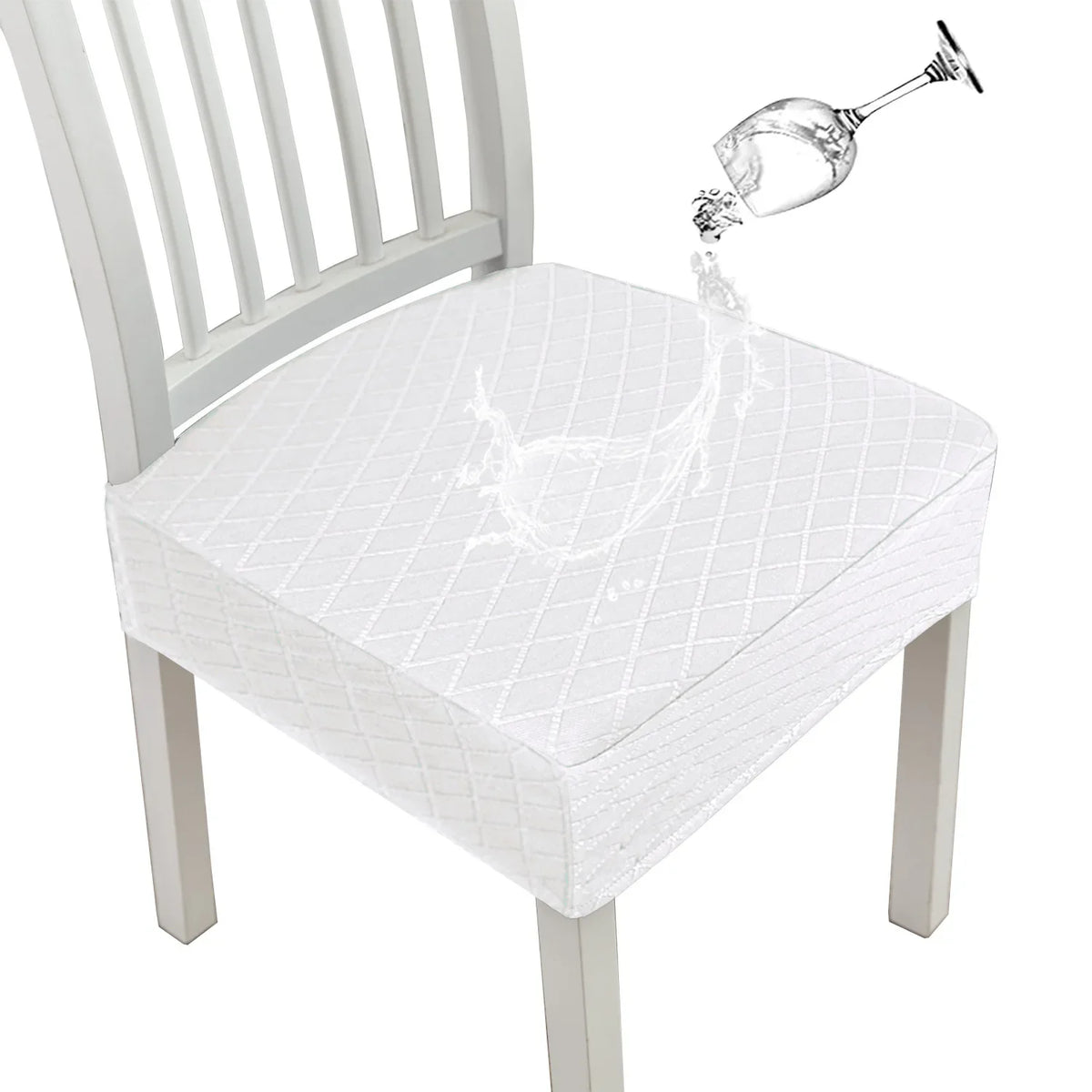 housse chaise gris quiltée moderne élastique polyéthylène usage extérieur intérieur