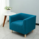 housse canapé fauteuil polyester moderne motif petits points couleurs vert foncé blanc bleu marine