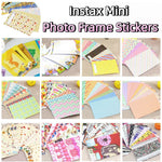 sticker deco multicolore animal cupcake enfantin adhesif photo bordure creatif points carreaux sourires cercles
