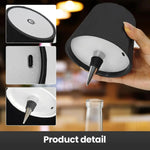 lampe table portable sans fil rechargeable bouteille vin transparente moderne minimaliste