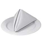 serviettes table polyester blanc imprimé végétal classique maison restaurant 43x43cm pack pièces