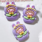 clips cheveux kawaii animaux mignons arc ciel coeurs love floral rose blanc jaune bleu