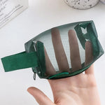 sac main vert maille moderne fermeture eclaire rangement chargeur cable boite données