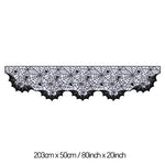 chemin table halloween noir toile araignee araignees etoiles gothique decoration table fête halloween