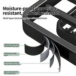 porte serviettes mural aluminium noir étagères salle bain moderne laqué insertion boulon