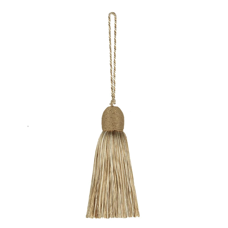 pompon décoratif moderne polyester 28cm blanc doré noir multicolore tissé opaques