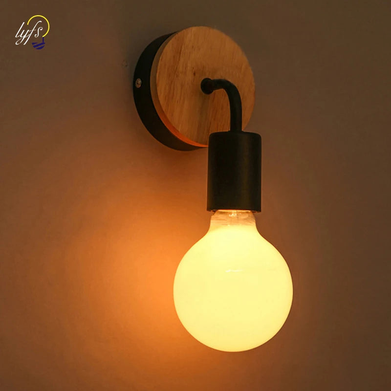lampe murale moderne bois naturel blanc noir éclairage quotidien minimaliste entrée chambre coucher cuisine