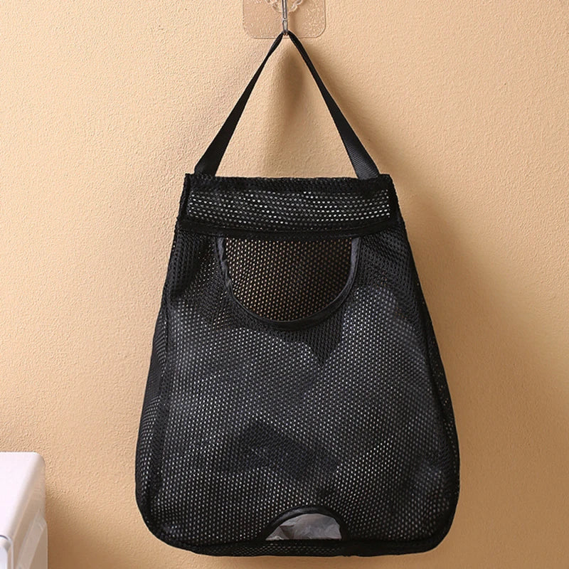 sac serviettes bleu marine gris clair maille fine moderne pratique poche amovible poignées tissu